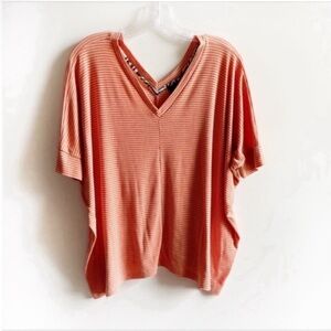 Anthropologie Dolan Left Coast shirt orange striped